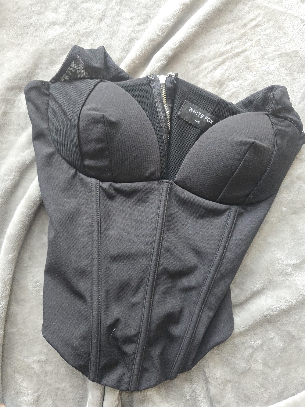 White Fox Boutique Black Corset Bustier Top